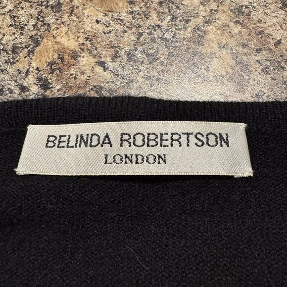 NWT Belinda Robertson Sweater Cashmere Old Money Quiet Luxury Cozy Black Small - Picture 3 of 8